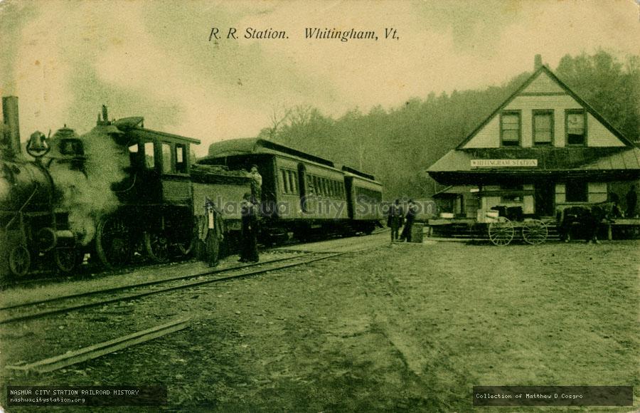 Postcard: Railroad Station, Whitingham, Vermont